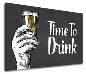 Obraz na stenu s textom Time to drink (moderné obrazy s textom)