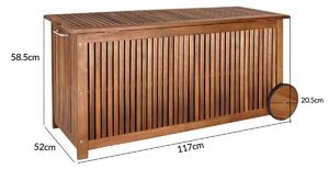 Drevený úložný box - agát - 117 cm