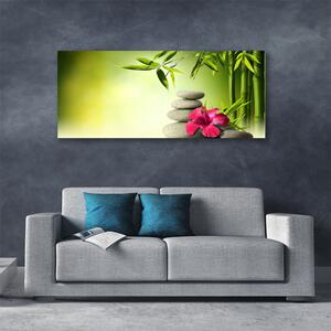 Obraz Canvas Bambus kvet kamene zen 125x50 cm