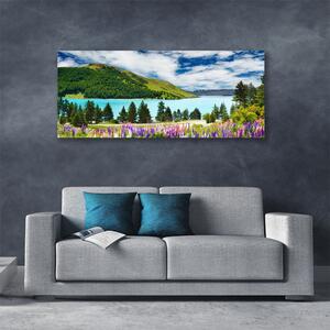 Obraz Canvas Hora les jazero príroda 125x50 cm