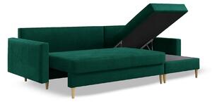 Rohová rozkladacia sedačka Bellis - zelená