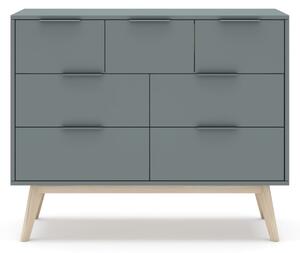 MUZZA Komoda COSI 120 x 83 cm modrá