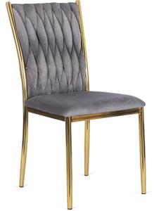 - Luxusná jedálenská stolička DAN FARBA: sivá