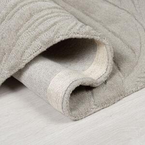 Flair Rugs koberce Kusový koberec Solace Lino Leaf Grey kruh - 160x160 (priemer) kruh cm