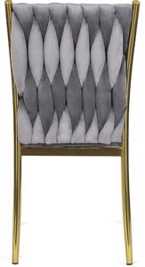 - Luxusná jedálenská stolička DAN FARBA: sivá