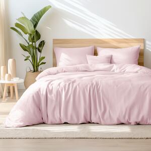Goldea bavlnené posteľné obliečky - púdrovo ružové 140 x 220 a 70 x 90 cm
