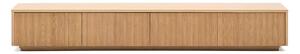 MUZZA TV stolík Elvine 200 × 30 cm dubový
