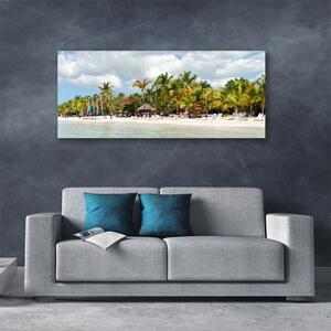 Obraz na plátne Pláž palma stromy príroda 125x50 cm