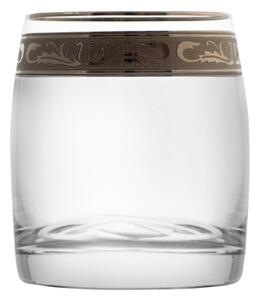 Bohemia Crystal Ideal poháre na whisky s platinovým dekorom 290 ml (sada 6 kusov)