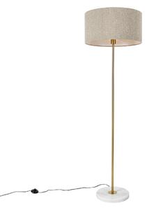 Moderná stojaca lampa z mosadze s tienidlom boucle 50cm - Kaso