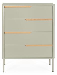 MUZZA Komoda HATAN 80 x 105 cm zelená