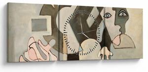 Obraz - Kubizmus (s hodinami) (90x30 cm)