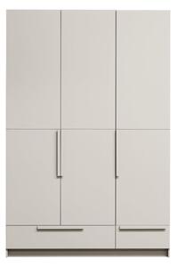 MUZZA Trojdverová šatníková skriňa Erup 142 x 215 cm krémová