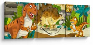 Obraz - Dinosauria (s hodinami) (90x30 cm)