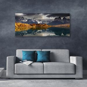 Obraz na plátne Hora jazero príroda 125x50 cm