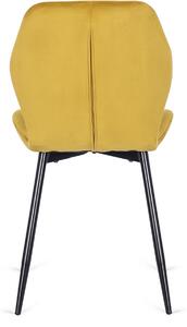 - Dizajnová jedálenská stolička LUCKY FARBA: lososová, FARBA NÔH: zlatá
