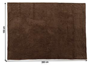 Obojstranná deka, svetlohnedá, 150x200, DEFANA TYP 1