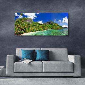 Obraz na plátne Pláž hory príroda 125x50 cm