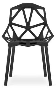 Čierna plastová stolička ESSEN