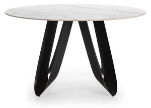 MUZZA Jedálenský stôl layala Ø 135 cm biely/čierny