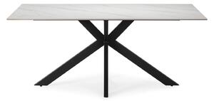 MUZZA Jedálenský stôl babim 180 x 90 cm biely/čierny