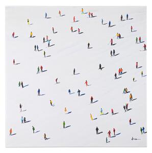 MUZZA Obraz SKI 80 x 80 cm biely