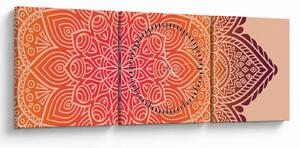 Obraz - Mandala umenia (s hodinami) (90x30 cm)