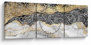 Obraz - Mandala v mramore (s hodinami) (90x30 cm)