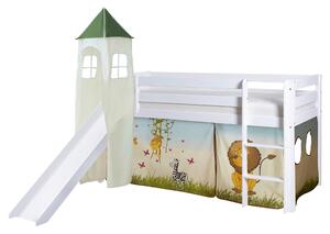 POSTEĽ S PRIESTOROM NA HRU, 90/200 cm viacfarebná, biela MID.YOU - Detské izby, Online Only