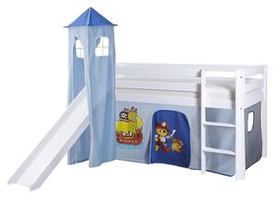 POSTEĽ S PRIESTOROM NA HRU, 90/200 cm modrá, biela MID.YOU - Detské izby, Online Only