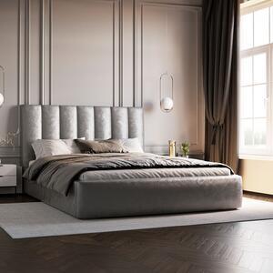 - Luxusná čalúnená posteľ FERN ROZMER: 200 x 200 cm, TYP ROŠTU: KOVOVÝ ROŠT