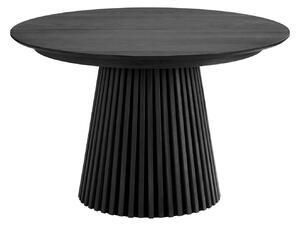 MUZZA Rozkladací jedálenský stôl AKAS Ø 120 (160 - 200) cm čierny