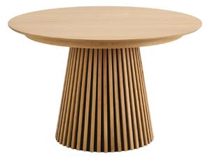 MUZZA Rozkladací jedálenský stôl AKAS Ø 120 (160 - 200) cm prírodný