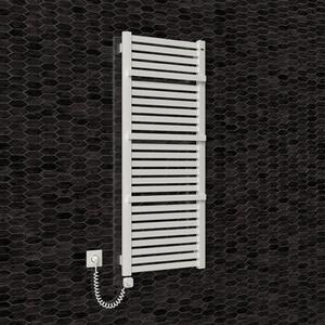 BPS-koupelny Elektrický kúpeľňový radiátor Neus E DR-PE 9555-02, pripojenie typ 02, 56,5x101,5 cm, biela RAL 9016