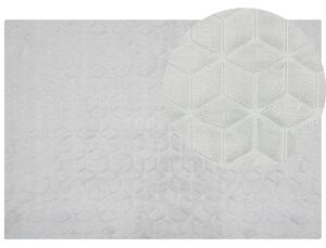 Koberec z umelej zajačej kožušiny sivozelený 160 x 230 cm umelá polyesterová kožušina mäkký huňatý s vysokým vlasom