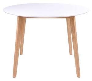 MUZZA Jedálenský stôl NEJVO Ø 105 cm biely