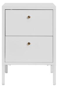 MUZZA Nočný stolík BYDAL 40 x 60 cm biely