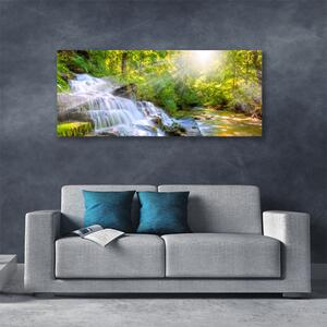 Obraz na plátne Vodopád les príroda 125x50 cm