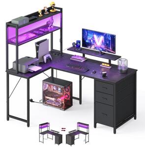 Rohový pracovný stôl s LED diódou LWD162B101