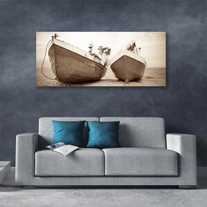 Obraz na plátne Loďky voda príroda 125x50 cm