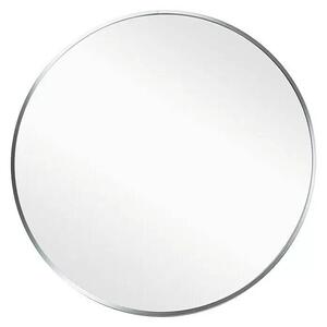 Okrúhle nástenné zrkadlo Levi Ø 80 cm / strieborné