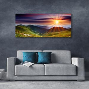 Obraz Canvas Hory západ slnka príroda 125x50 cm