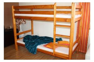 Maxi-Drew Poschodová drevená posteľ ADAS (jelša) - 200 x 90 cm