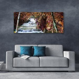 Obraz Canvas Vodopád les príroda 125x50 cm