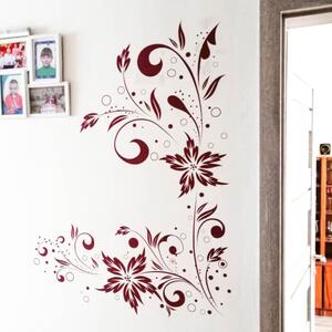 INSPIO-výroba darčekov a dekorácií - Nálepky na stenu - Kvetinový ornament