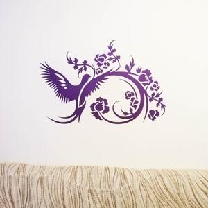 INSPIO-výroba darčekov a dekorácií - Nálepky na stenu - Rozkvitnuté krídlo