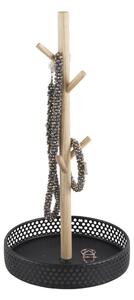 PRESENT TIME Drevený stojan na šperky s čiernym podstavcom Merge ∅ 16 cm × 31,5 cm