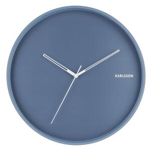 KARLSSON Nástenné hodiny Hue Metal – modrá ø 40 cm × 4,5 cm