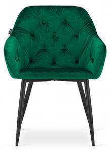 Jedálenská stolička FORIO zamat - zelená