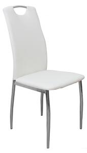 Jedálenská stolička Ervina - biela / chróm